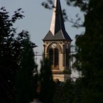 Clocher Hindisheim église bois joli de la freyere